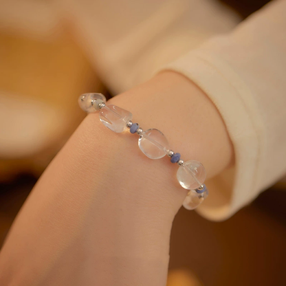 Summer Fresh Blue-White Crystal Bracelet