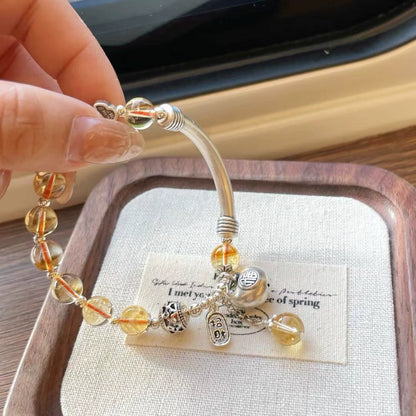 Good Fortune - 925 Silver Citrine Blessing Bracelet