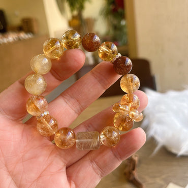 Spirit Uplifting - Golden Rutilated Quartz Bracelet