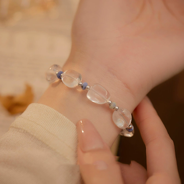 Summer Fresh Blue-White Crystal Bracelet
