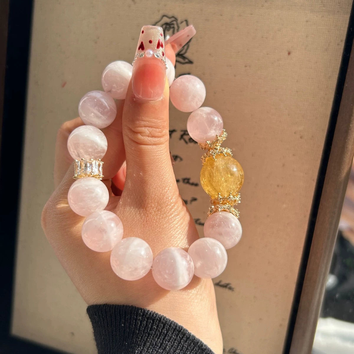 Gentle Strength, Bright Mind - Peach Aventurine & Citrine Bracelet