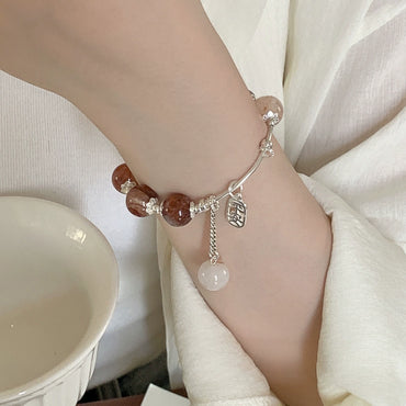 Stress Relief - Multicolor Crystal 925 Silver Bracelet