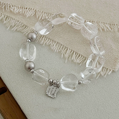 Negative Energy Cleansing - White Crystal Bracelet