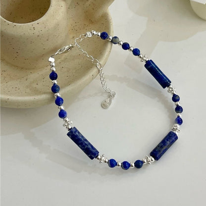 Wisdom-to-Wealth Talisman - Lapis Lazuli & Clear Quartz Bracelet Set