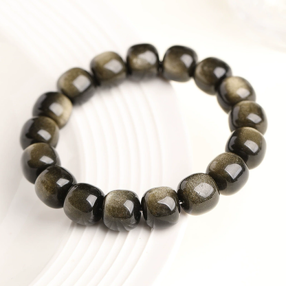 Wisdom & Purification - Natural Golden Obsidian Bracelet
