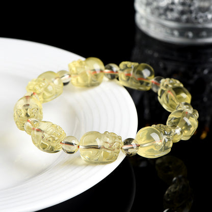Fortune Enhancement - Pi Yao Citrine Bracelet