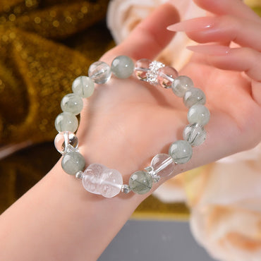 Spirit Uplift - Green Rutilated Quartz Fox Bracelet